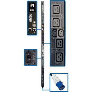Tripp Lite PDU 3-Phase Monitored 12 C19 6 C13 208/240V 60A 16.2kW Blue 0U