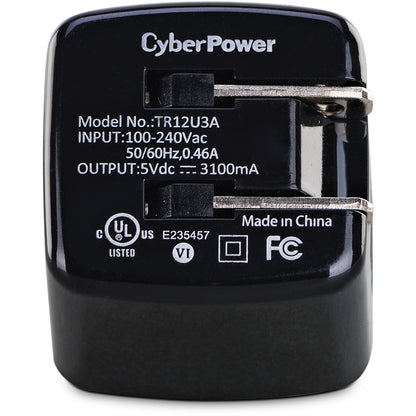 CyberPower TR12U3A USB Charger with 2 Type A Ports