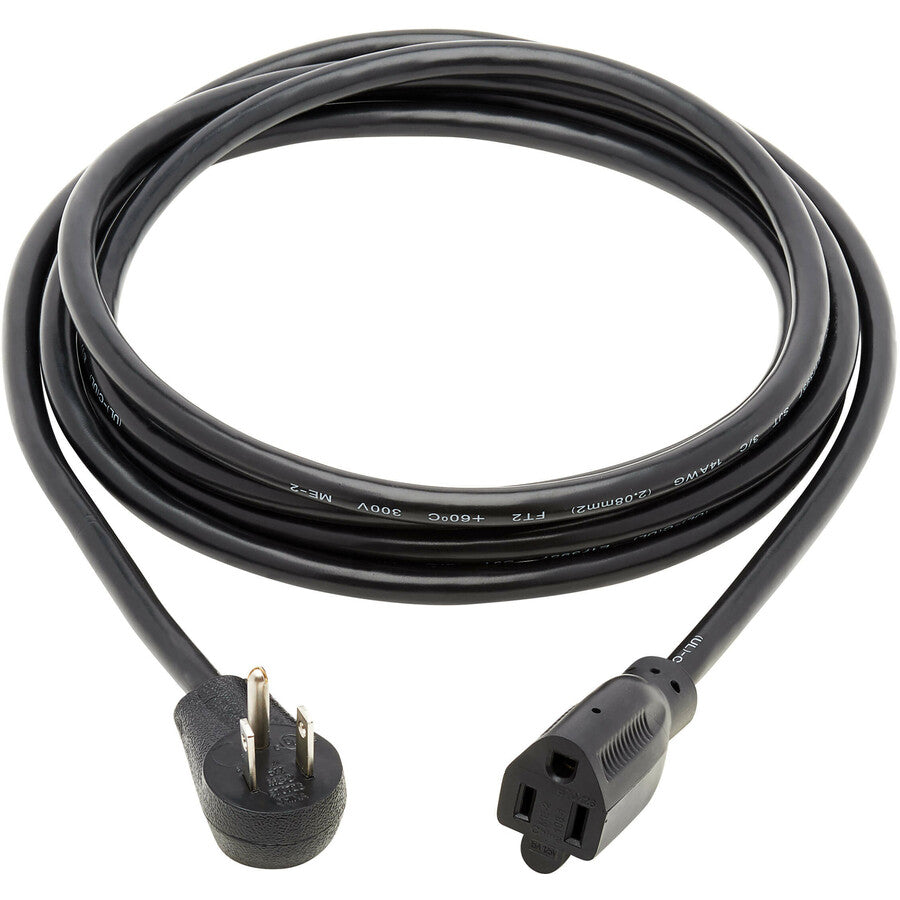 Tripp Lite Power Extension Cord Right-Angle 5-15P to 5-15R 14AWG 15A 10ft