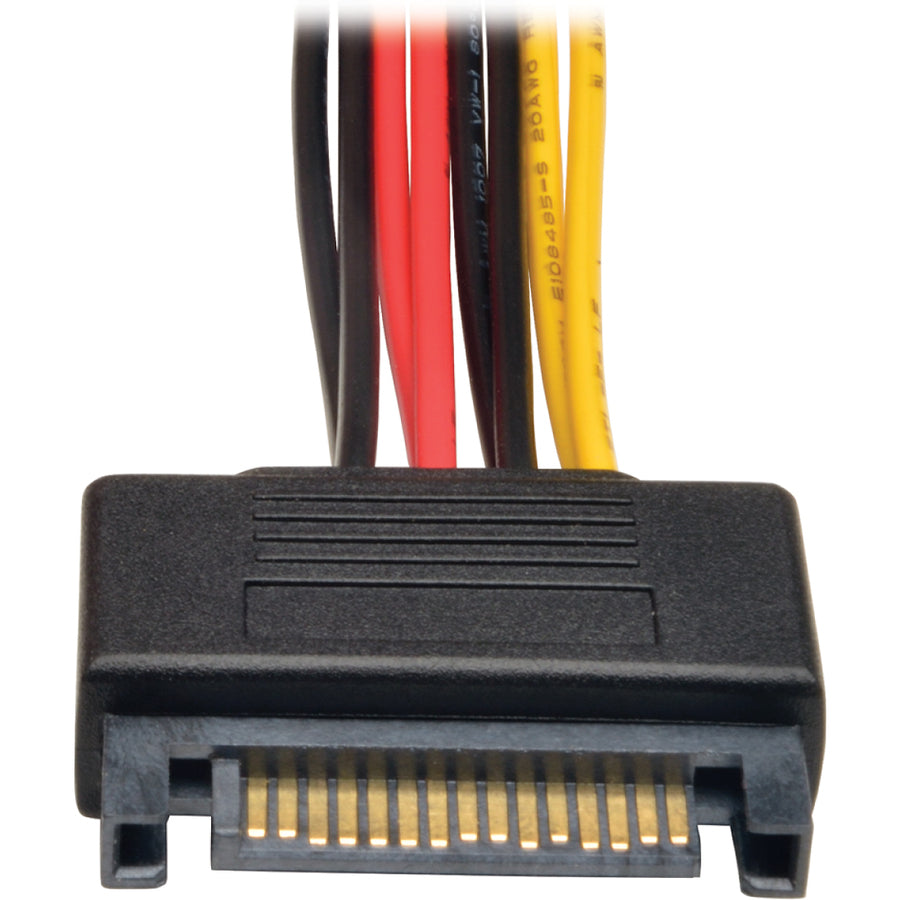 Tripp Lite 6in Serial ATA SATA Power Y Splitter Cable Adapter 15Pin M/F