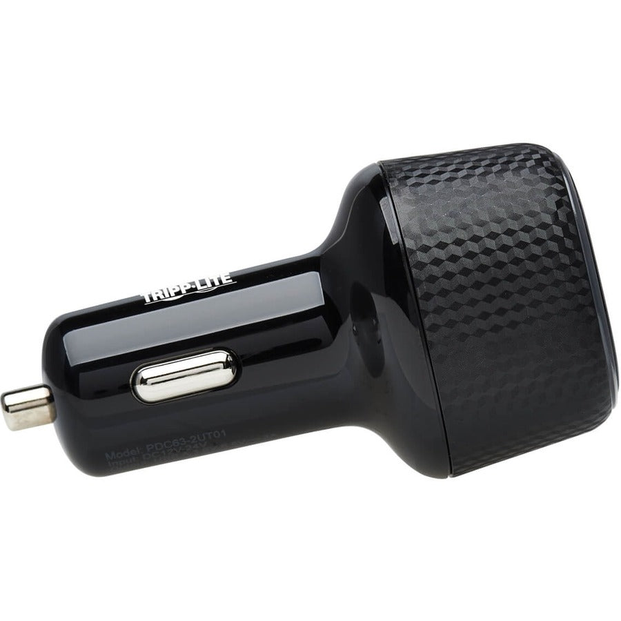 Tripp Lite USB Car Charger Dual-Port 45W Charging USB-C 27W QC4+ USB-A 18W