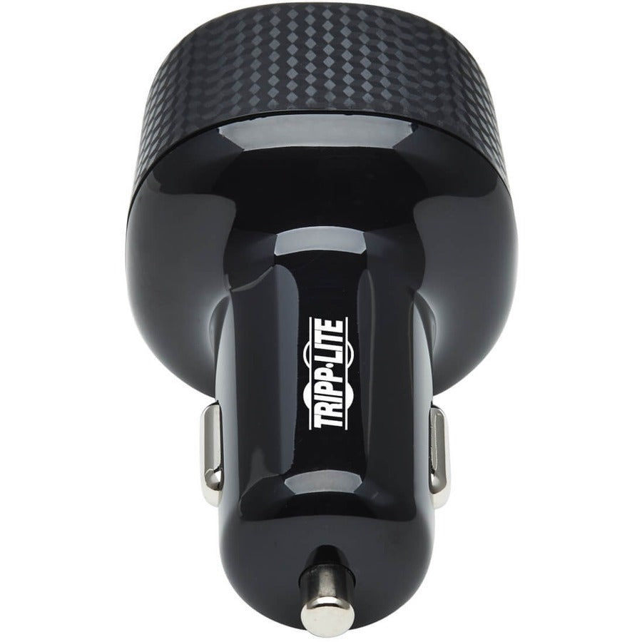 Tripp Lite USB Car Charger Dual-Port 45W Charging USB-C 27W QC4+ USB-A 18W