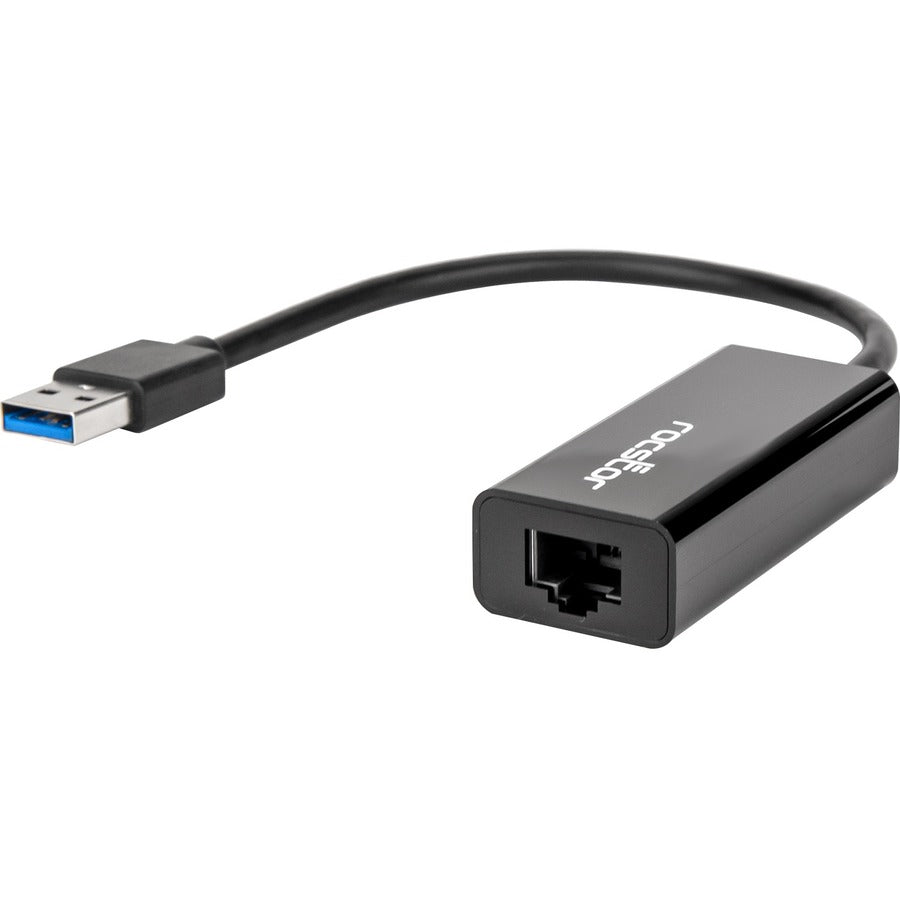Rocstor Premium USB 3.0 to Gigabit Ethernet NIC Network Adapter RJ45 10/100/1000 M/F - USB 3.0 - 1 x Network (RJ-45) - Twisted Pair USB 3.0 10/100/1000 - Black