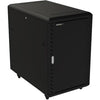 StarTech.com 18U 19" Server Rack Cabinet - 4 Post Adjustable Depth (6-32") Locking Knock Down Enclosure - Mobile w/Glass Door & Casters