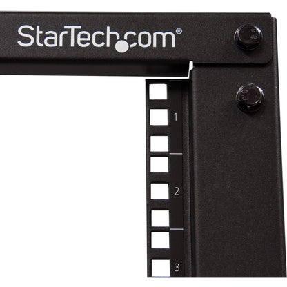 StarTech.com 12U Adjustable Depth Open Frame 4 Post Server Rack w/ Casters / Levelers and Cable Management Hooks