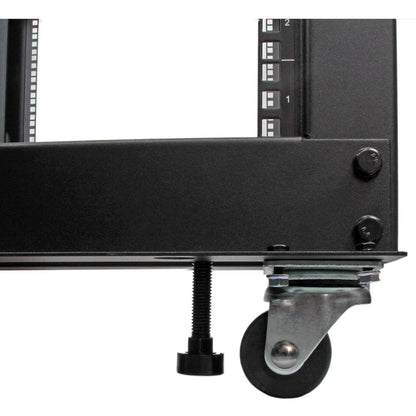 StarTech.com 12U Adjustable Depth Open Frame 4 Post Server Rack w/ Casters / Levelers and Cable Management Hooks