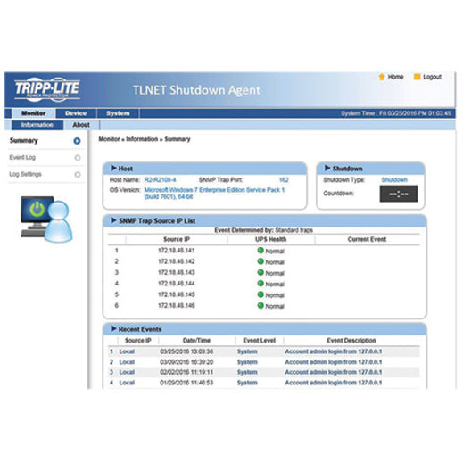Tripp Lite UPS Web Management Accessory Card SNMP Remote Monitoring