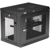 StarTech.com 2 Post 9U 19" Wall Mount Network Cabinet Adjustable 6-15"- Locking Vented IT Equipment/Switch Rack Enclosure /Shelf/Hook&Loop