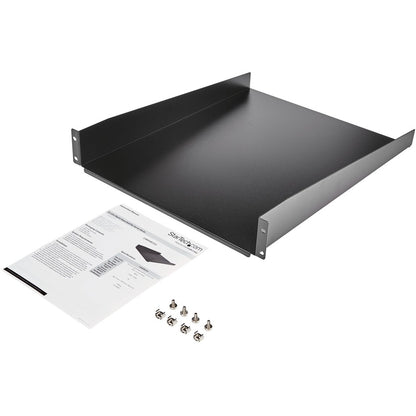 StarTech.com 2U 22in Rack Mount Cantilever Shelf - Fixed Server Rack Cabinet Shelf - 50lbs / 22kg