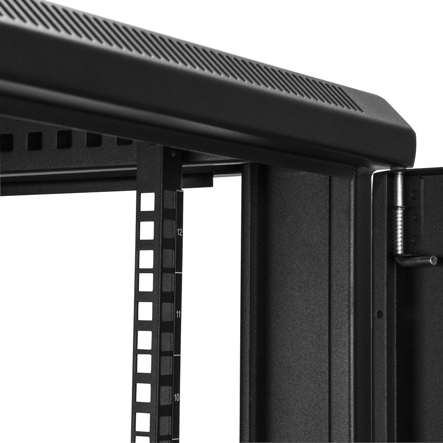 StarTech.com 12U 19" Server Rack Cabinet - 4 Post Adjustable Depth 2-30" Mobile Locking Vented IT/Data Network Enclosure w/Casters & Shelf