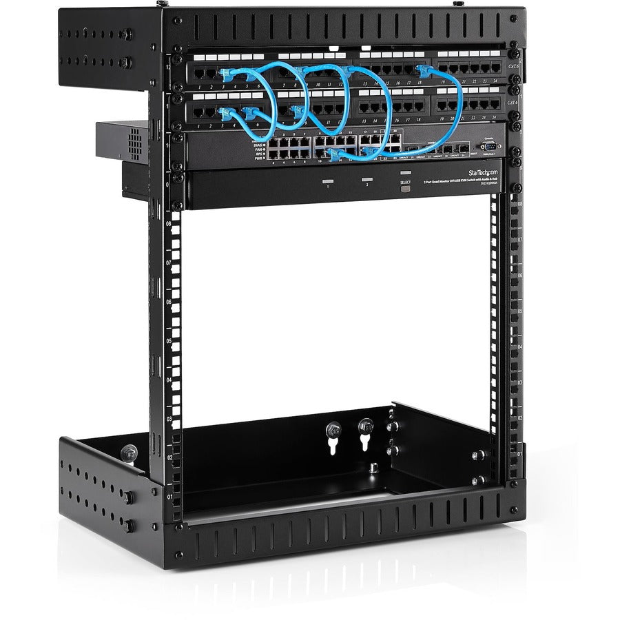 StarTech.com 12U 19" Wall Mount Network Rack - Adjustable Depth 12-20" Open Frame for Server Room /AV/Data/Computer Equipment w/Cage Nuts