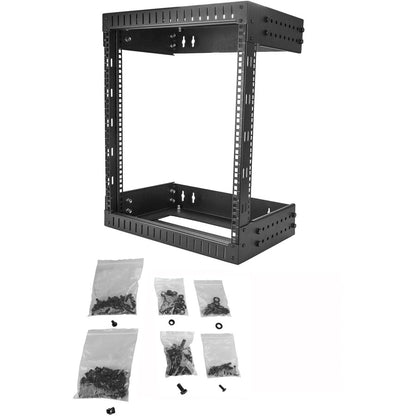 StarTech.com 12U 19" Wall Mount Network Rack - Adjustable Depth 12-20" Open Frame for Server Room /AV/Data/Computer Equipment w/Cage Nuts