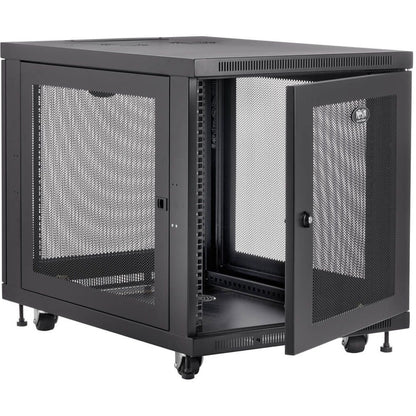 Tripp Lite 12U Rack Enclosure Server Cabinet Doors & Sides 300lb Capacity