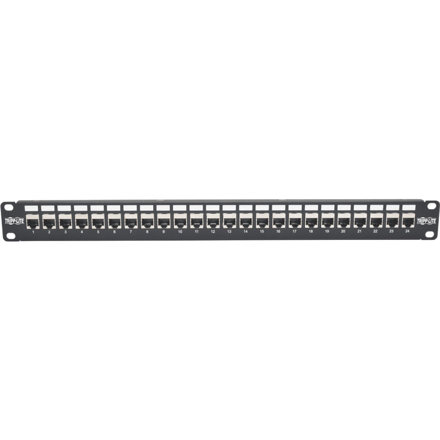 Tripp Lite 24-Port Cat6a Patch Panel Shielded Feedthrough Rackmount RJ45 1U