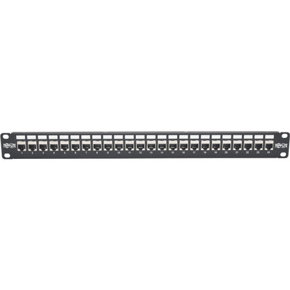 Tripp Lite 24-Port Cat6a Patch Panel Shielded Feedthrough Rackmount RJ45 1U