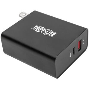 Tripp Lite USB Wall Charger Dual Port USB Type C USB C & USB Type A w PD Charging