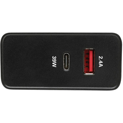Tripp Lite USB Wall Charger Dual Port USB Type C USB C & USB Type A w PD Charging