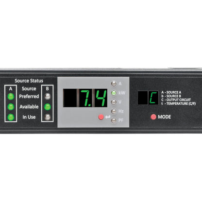 Tripp Lite PDU Monitored 7.4KW 230V ATS IEC309 32A 2 Blue Inputs 1URM