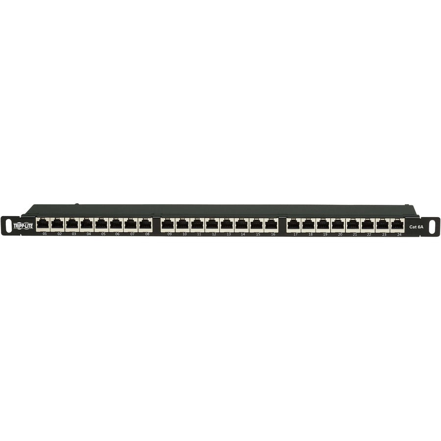 Tripp Lite Cat6a Patch Panel 24-Port High-Density Shielded Dual IDC 0.5URM