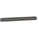 Black Box CAT6A Shielded Feed-Through Patch Panel, 24-Port, 1U