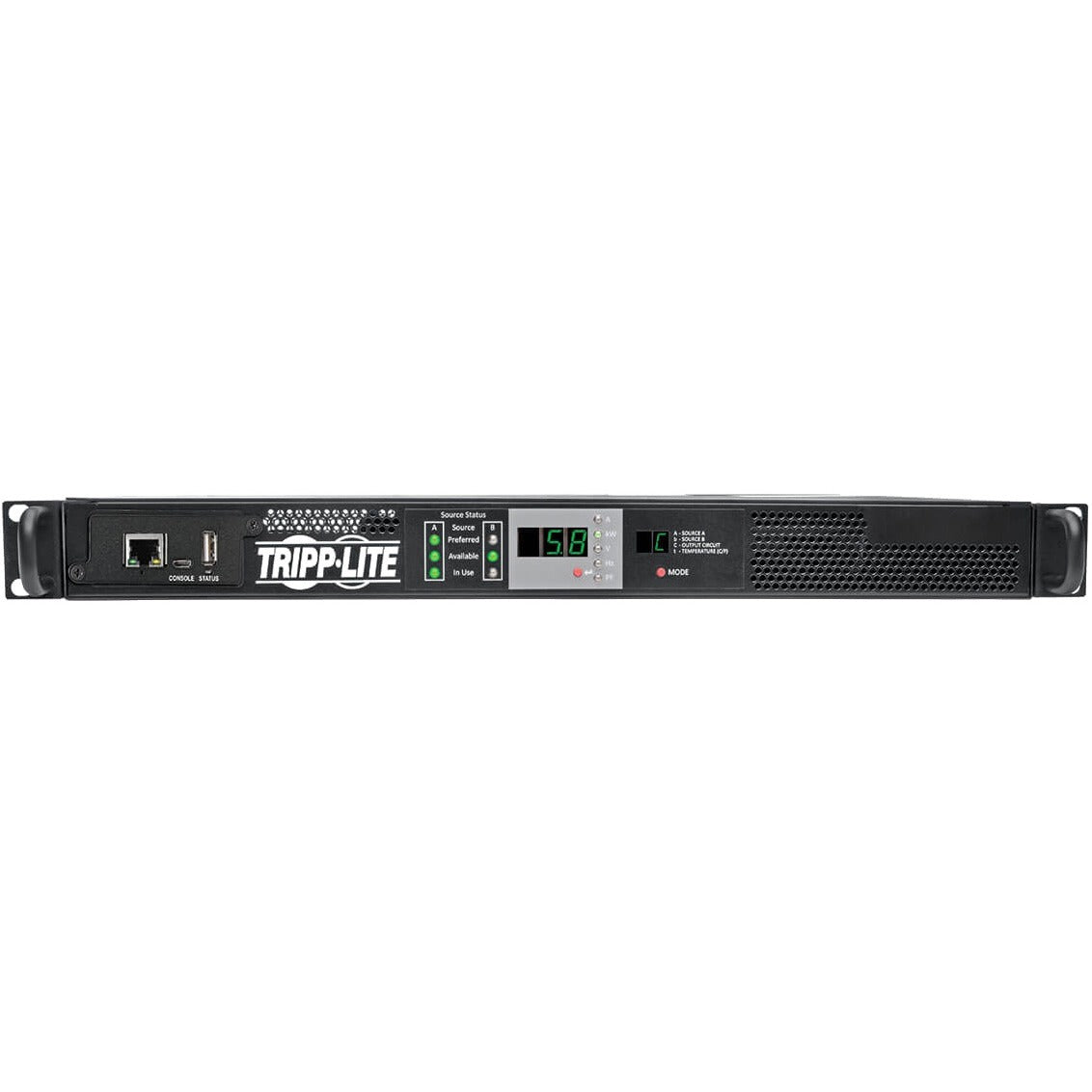 Tripp Lite PDU Monitored Horizontal 5.8kw 208/240V L6-30R 2 L6-30P ATS 1URM