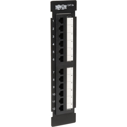 Tripp Lite 12-Port Cat5e Cat5 Wall Mount Patch Panel 568B 110 Punch TAA