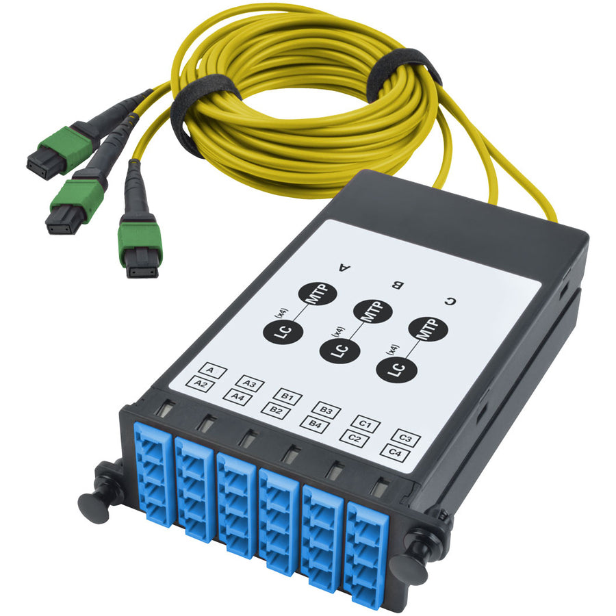 Tripp Lite 9/125 40GB -10GB Fiber Breakout Cassette MTP/MPO to 12 LC Dup