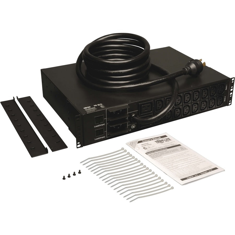 Tripp Lite PDU Metered 16 C13 2 C19 Outlets 208/240V 5.8kW L6-30P 2URM TAA