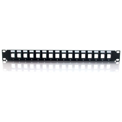 C2G 16-Port Patch Panel - Blank Keystone - 1U - 19"