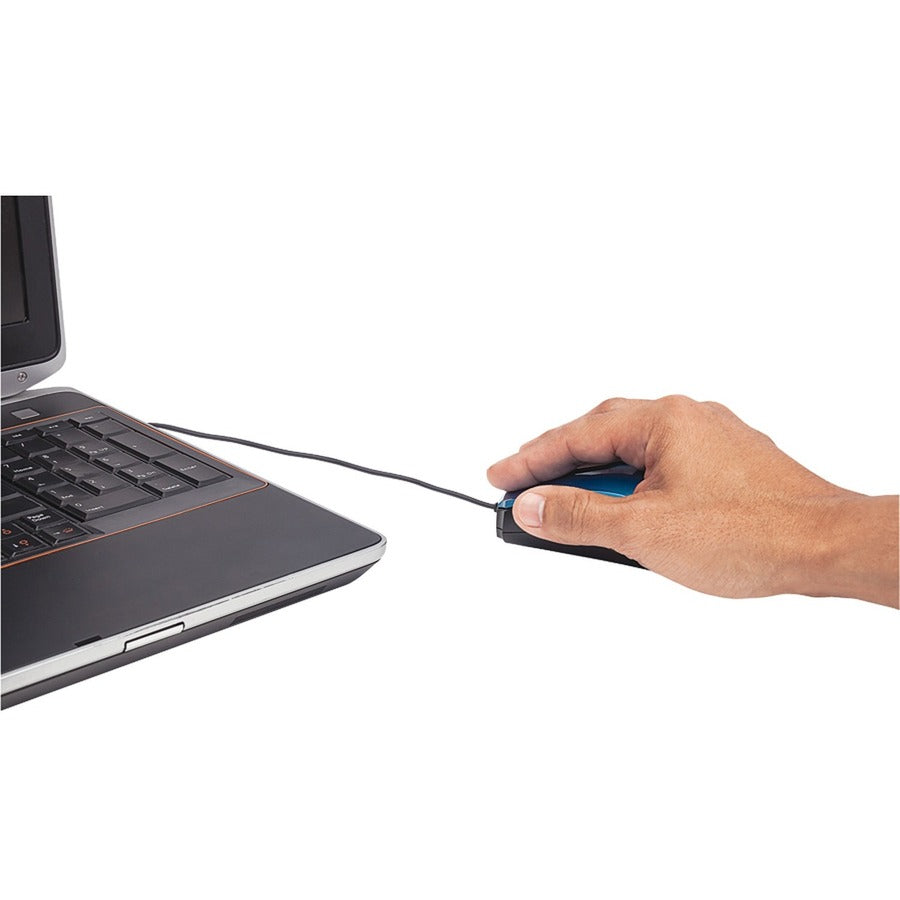 Manhattan Edge USB Wired Mouse, Blue, 1000dpi, USB-A, Optical, Compact, Three Button with Scroll Wheel, Low friction base, Three Year Warranty, Blister