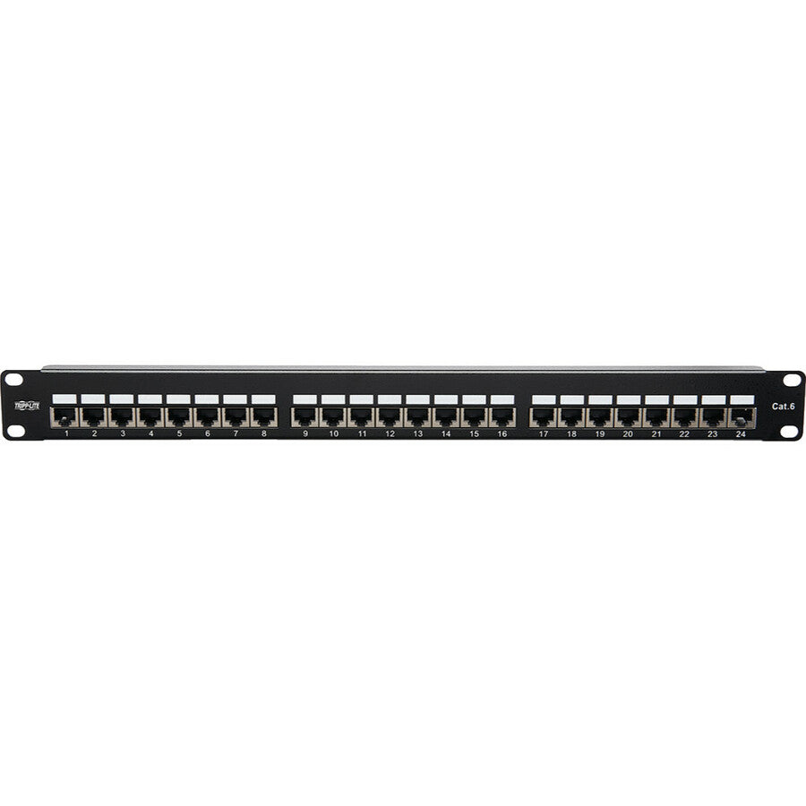 Tripp Lite Cat5e / Cat6 Patch Panel 24-Port Shielded Krone IDC 568B RJ45 1U