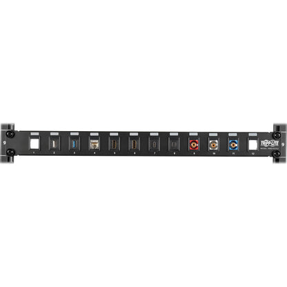 Tripp Lite 12-Port Keystone Blank Patch Panel RJ45 USB HDMI Cat5/Cat6 1URM