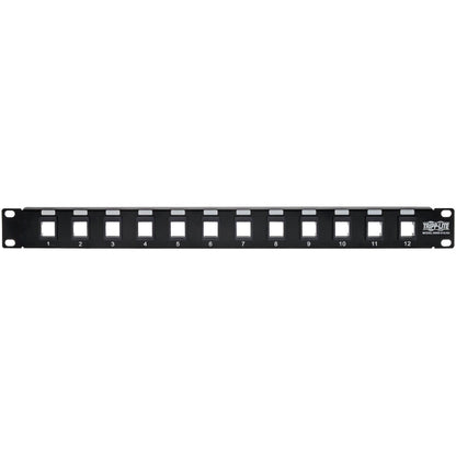 Tripp Lite 12-Port Keystone Blank Patch Panel RJ45 USB HDMI Cat5/Cat6 1URM