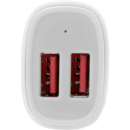 StarTech.com Dual Port USB Car Charger - White - High Power 24W/4.8A - 2 port USB Car Charger - Charge two tablets at once
