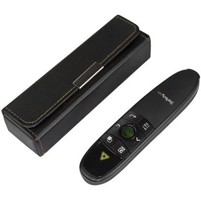 StarTech.com Wireless Presentation Remote with Green Laser Pointer - 90 ft. (27 m) - USB Presentation Clicker for Mac and Windows - Batteries Included - Wireless Slideshow and Volume Controls