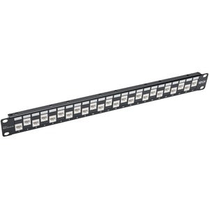 Tripp Lite 24-Port Cat6a Cat6 Cat5e Feed-Through Patch Panel Offset RJ45 1U