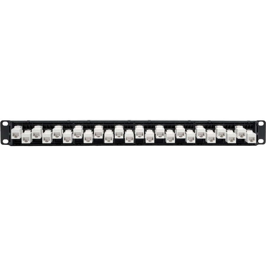 Tripp Lite 24-Port Cat6a Cat6 Cat5e Feed-Through Patch Panel Offset RJ45 1U