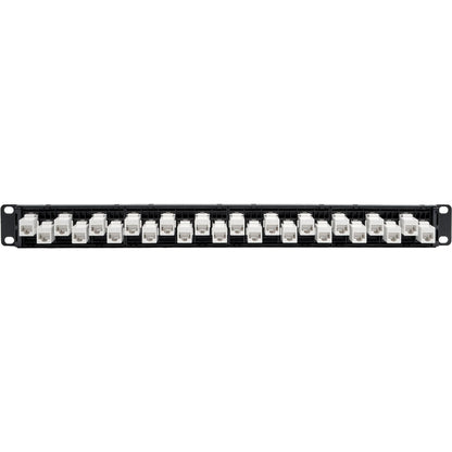 Tripp Lite 24-Port Cat6a Cat6 Cat5e Feed-Through Patch Panel Offset RJ45 1U