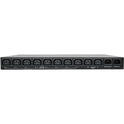 Tripp Lite PDU Metered ATS 2/2.4KW 200/240V 10 C13 2 C14 3.6M Cords 1URM