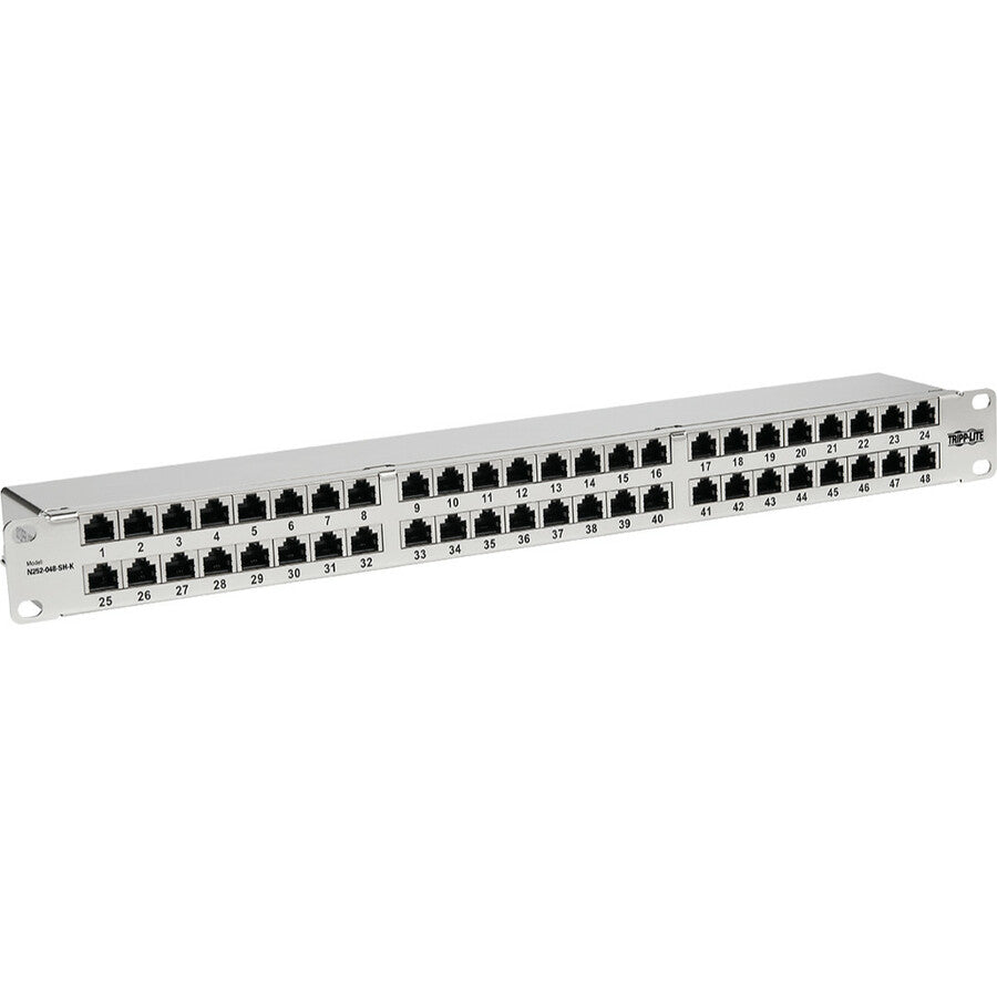 Tripp Lite Cat5e / Cat6 Patch Panel 48-Port Shielded Krone IDC 568B RJ45 1U
