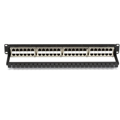 Black Box CAT5e Feed-Through Patch Panel - 1U, Shielded, 48-Port