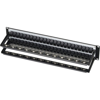 Black Box CAT5e Feed-Through Patch Panel - 2U, Unshielded, 48-Port