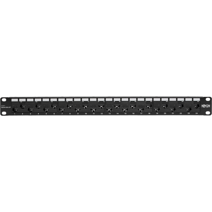 Tripp Lite 24-Port Cat5e/6 Feed-Through Patch Panel RJ45 1URM TAA