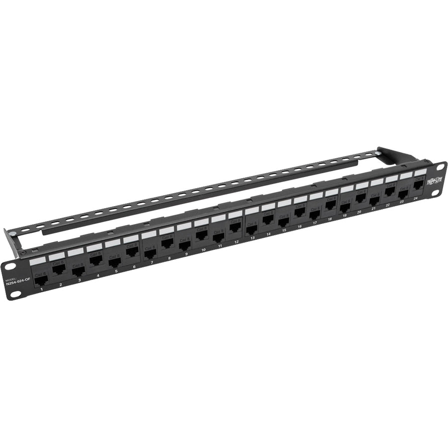 Tripp Lite 24-Port Cat5e/6 Feed-Through Patch Panel RJ45 1URM TAA