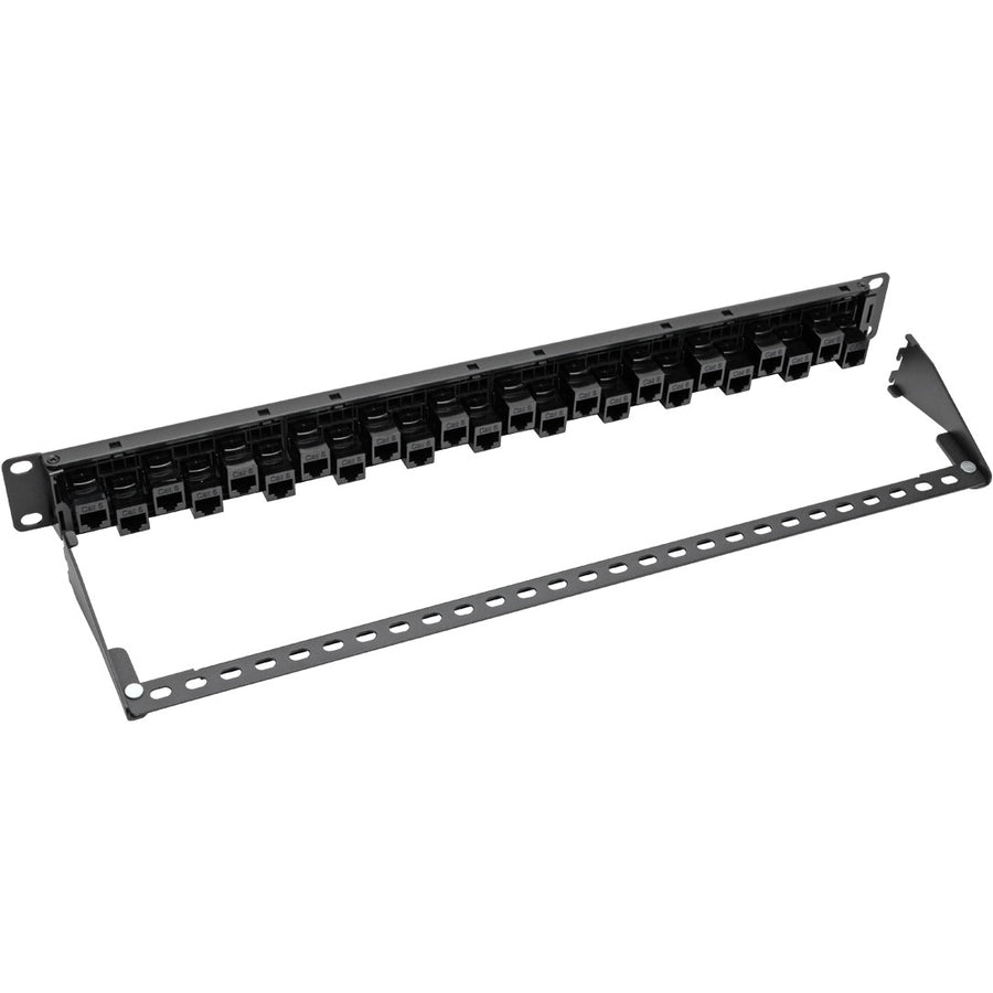 Tripp Lite 24-Port Cat5e/6 Feed-Through Patch Panel RJ45 1URM TAA