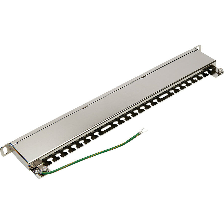 Tripp Lite Cat5e / Cat6 Patch Panel 24-Port Shielded Krone IDC 568A/B, 0.5U