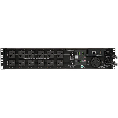 Tripp Lite PDU Switched ATS 120V 30A 24 5-15/20R; 1 L5-30R 2URM TAA