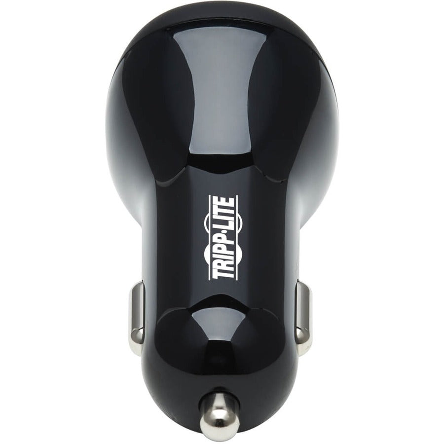 Tripp Lite USB Car Charger 3-Port 36W Max Charging USB C, 2 USB-A Black
