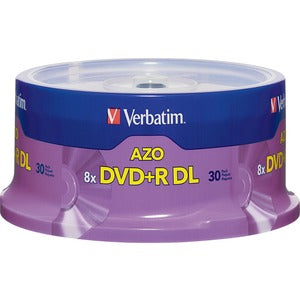Verbatim DVD+R DL 8.5GB 8X with Branded Surface - 30pk Spindle