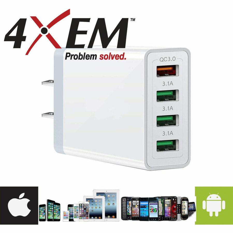 4XEM UC04 4-Port Charger Adapter
